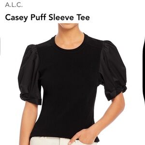 A.L.C.
Casey Puff Sleeve Tee in Black